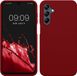 kwmobile Samsung Galaxy A16 5G hoesje met siliconen coating - rabarber rood