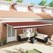 vidaXL Parasol extensible, orange et marron, 500 x 300 x 165 cm