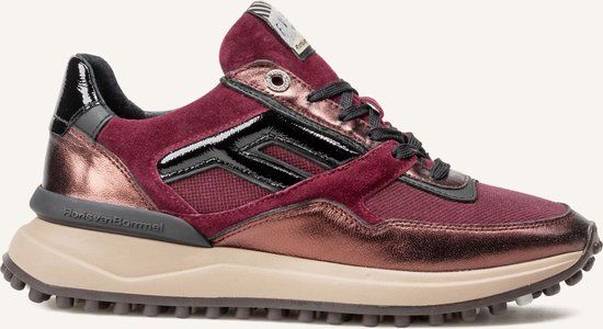 Floris van Bommel Sfw-10170 Noppi Sneakers - Textiel - Dames - Rood - Maat 43