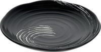 Tokyo Design Studio ORIENTAL SELECTION Black Maru Series Plate 21.6x2.7cm Porselein Zwart