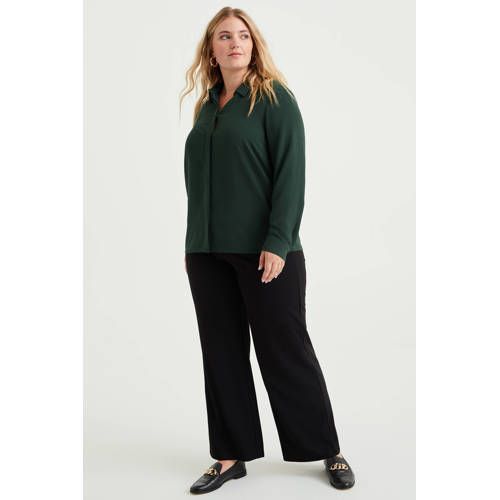 WE Fashion Curve Wide Leg Pant - Black