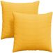 vidaXL Zitkussens - 2 stuks - Lichtgeel - 60 x 60 cm - Corduroy stof