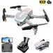 SZSMART K109 Drone pliable avec double caméra 4K, lumière respiratoire de couleur, 1 batterie, autonomie : 12 min, gris