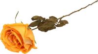 Top Art Kunstbloem roos Calista - perzik oranje - 66 cm