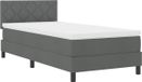 vidaXL Boxspringbed met kussens, donkergrijs, 100 x 200 cm, gestoffeerd