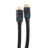 C2G Câble HDMI® ultraflexible, actif, haute vitesse, série Performance de 6,1 m - 4K 60Hz, pour montage mural, certifié CMG 4