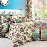 Dreams 'n' Drapes Beddengoedset met kussenslopen, textiel, blauwgroen, tweepersoonsbed