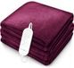 sinnlein® warmtedeken van pluche 160 x 120 cm Bordeaux