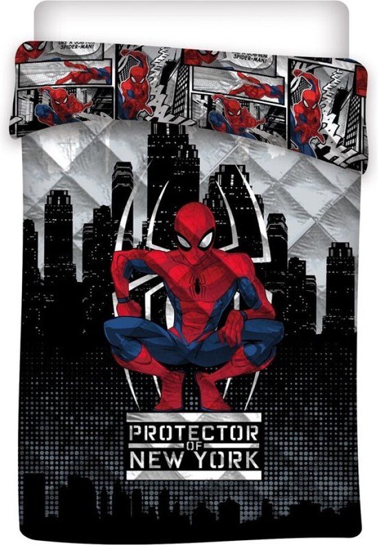 Spiderman Beddensprei - Eenpersoons - 140x200 cm - Polyester - Multi Colour