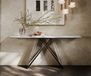 Edge Table console Edge Boot 180x40 cm Céramique Laminam® Statuarietto Blanc Velio Métal Noir