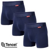 Undiemeister Boxershorts Heren - 3-Pack - Naadloos Ondergoed - Tencel - Storm Cloud (Donker blauw) - Maat S