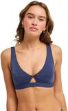 Roxy Shine Elongated Bralette Bikinitop Blauw XS Vrouw