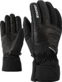 Ziener Glyxus Handschoenen Mannen Zwart Effen Polyester Leer