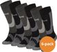 Xtreme Sockswear Xtreme Skisokken - 6 paar unisex skikousen kniehoogte - Multi Black - Maat 35/38