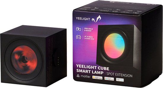 Yeelight Cube Slimme tafellamp Wi-Fi/Bluetooth Zwart