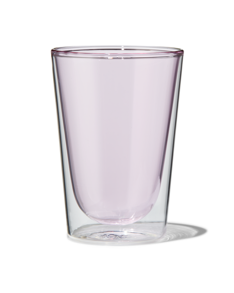 HEMA Dubbelwandig Glas 350ml Roze