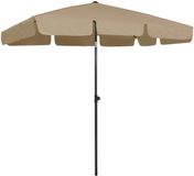 Merkloos Rechthoekige Parasol Kantelbaar - 200 x 125 cm - Beige - UV-bestendig & In Hoogte Verstelbaar - Balkonparasol & Strandparasol - Exclusief Voet