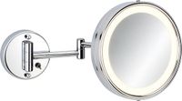 Plieger Basic spiegel met verlichting 19cm wandmodel zwenkbaar met schakelaar chroom 4350990