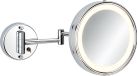 Plieger Basic spiegel met verlichting 19cm wandmodel zwenkbaar met schakelaar chroom 4350990