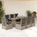 Prolenta Maison Exclusive Tuinset voor in de tuin, 9-delig, met kussens, lichtgrijs, van polyrotan