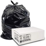 Aluf Plastics RCT-33XXX ster verzegelde coreless rollen met E-Z Tie Flap sluiting, 33 gal, polyethyleen, 33 "x 39", zwart (Pack van 100)