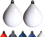 Majoni Set van 2 bolvormige stootkussens, Diameter 55 cm, wit