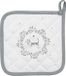 Clayre & Eef Pannenlap 20x20 cm Wit Grijs Katoen Hond