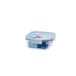 Verre de four transparent carré 750 ml (couvercle menthe)