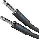 KabelDirekt – mono instrumentkabel/gitaarkabel 6,3mm – 3,0m | Audio kabel geschikt voor het aansluiten van een elektrische gitaar, basgitaar of keyboard op een versterker