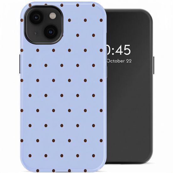 Selencia Hoesje - Geschikt voor Apple iPhone 14 - Backcover geschikt voor MagSafe - Happy Dots Digital Sky
