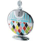 Alessi MW08 Fatman, Design vouwstandaard, gedecoreerd staal