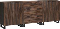 vidaXL Dressoir Set 3 stuks Bruin 180 x 33 x 75 cm Massief Mango Hout