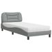 Hvar Lit avec matelas tissu gris clair 90x190 cm