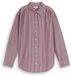 Tom Tailor Losvallende popeline blouse - Maat 46 - preppy plum white stripe