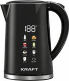 KRAFT Waterkoker met Temperatuurregeling - 1,7 Liter - LED Touch - Zwart - 2200W