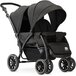 Deryan Luxe Elena Dubbele Buggy - Zwart - Duo Buggy - Lichtgewicht - 30 kg - 0+ maanden