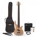 Gear4music Chicago 5-snarige Neck Thru Basgitaar + 15 W Versterkerpakket, Natural