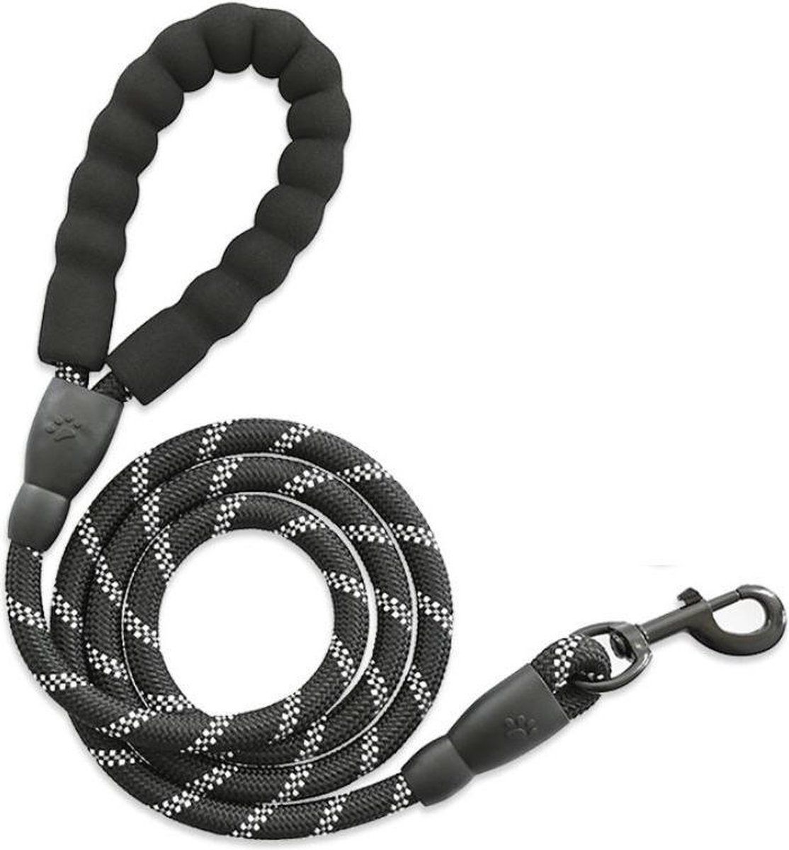 Petasos Hondenriem - Hondentuig - Leiband - Zwart - 300cm
