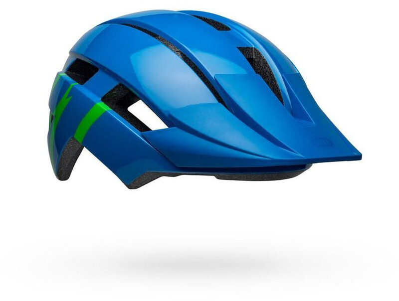 Bell Sidetrack II MIPS Helm Kinderen, strike gloss blue/green