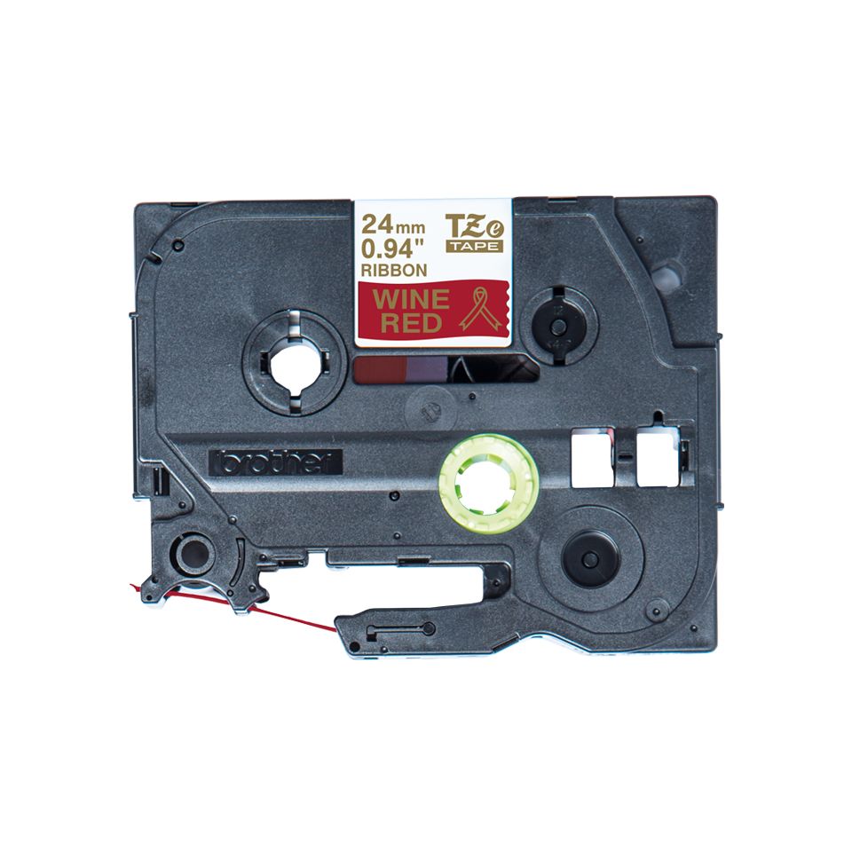 Brother TZe-RW54 tape goud op wijnrood 24 mm
