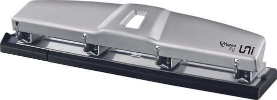 Maped Office Universal Metal 4-gaats perforator - 10/12 vel - zilverkleur