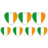 Merkloos / Sans marque Hou van Ierland 7-delige versiering set hartjes 14 cm en 28 cm