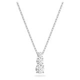 Swarovski Attract Trilogy hanger, Ronde slijpvorm, Wit, Rodium toplaag