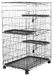 Amazon Basics - Duurzame, buigzame grote kattenkooi met 3 niveaus, zwart, 91 x 57 x 129 cm (l x b x h)