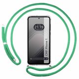 Tumundosmartphone Nothing CMF Phone 1 Transparante beschermhoes met watergroen koord