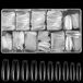 Diboniur Amerikaanse nagelcapsule, 500 stuks kunstgelnagels, 10 maten, volledige dekking, Amerikaanse pose, transparant