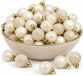 Decoris Mini kerstballen - 42x st - wol wit - D3 cm - kunststof - kerstversiering