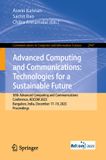 Advanced Springer Nature Communications in Computer and Information Science 2947: Advanced Computing and Communications: Technologies for a Sustainable Future