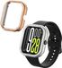 kwmobile 2x kunststof horloge rand bescherming geschikt voor Xiaomi Redmi Watch 4 / Watch 5 / Watch 5 eSIM Beschermhoes - Glitter beschermhoesje zilver / roségoud