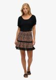 Superdry Minirok met Kant en Print Dames - Viscose - UK12-EU40 - Block Print Paisley